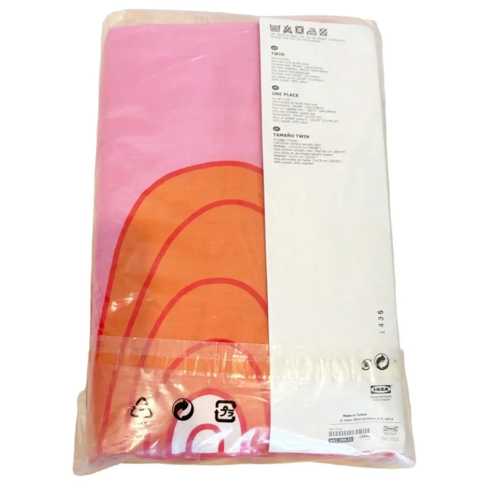 IKEA Twin Angskrasse Duvet Cover and Pillowcase NEW!
